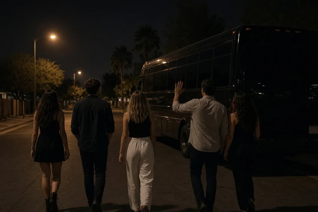 Couple celebrating with a chauffeured ride in the Phoenix area