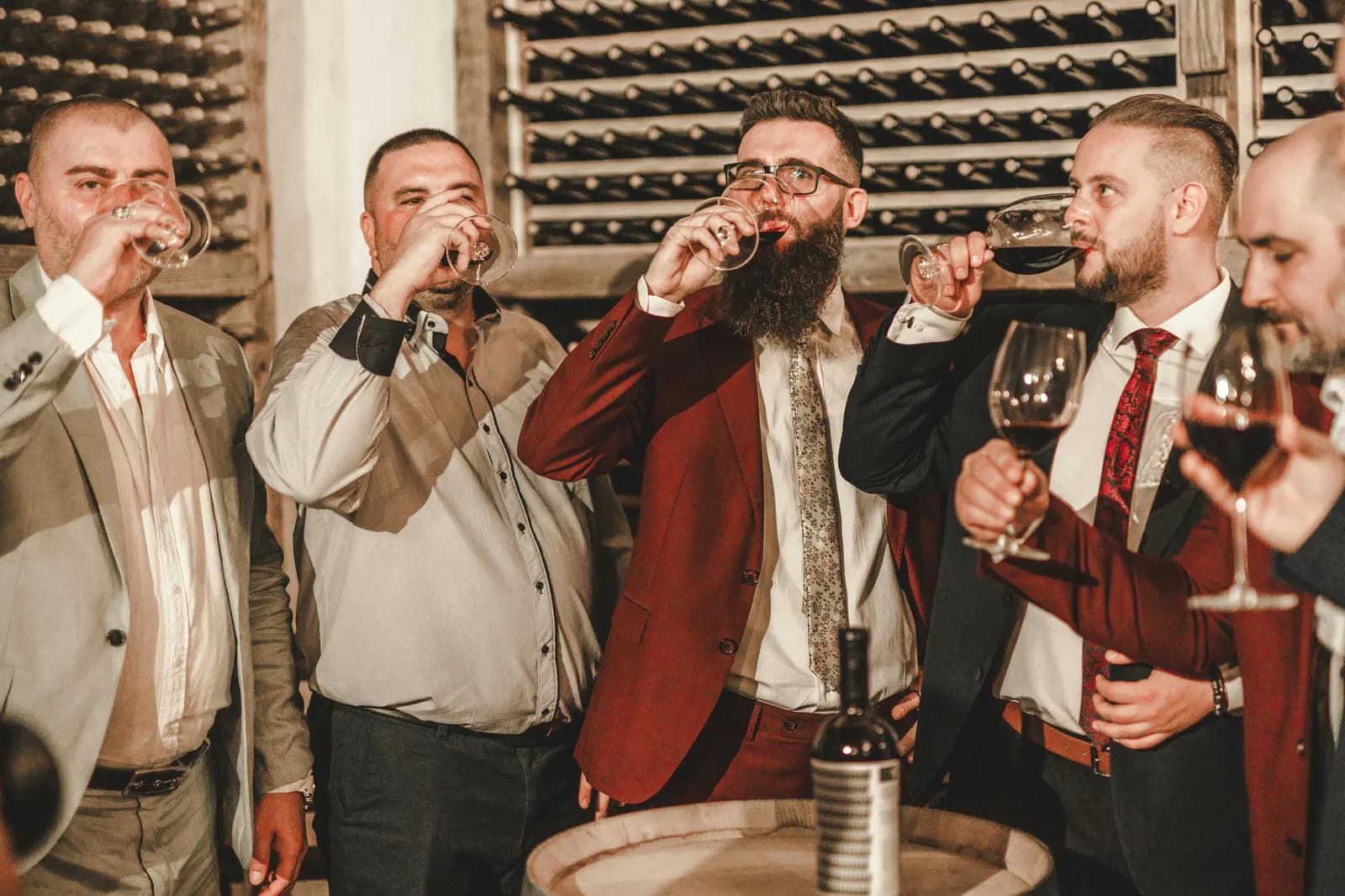 Bachelor party group of friends dressed for a night out together in the Phoenix area