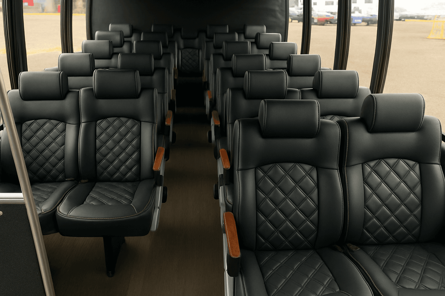 20-Passenger Coach Bus interior view