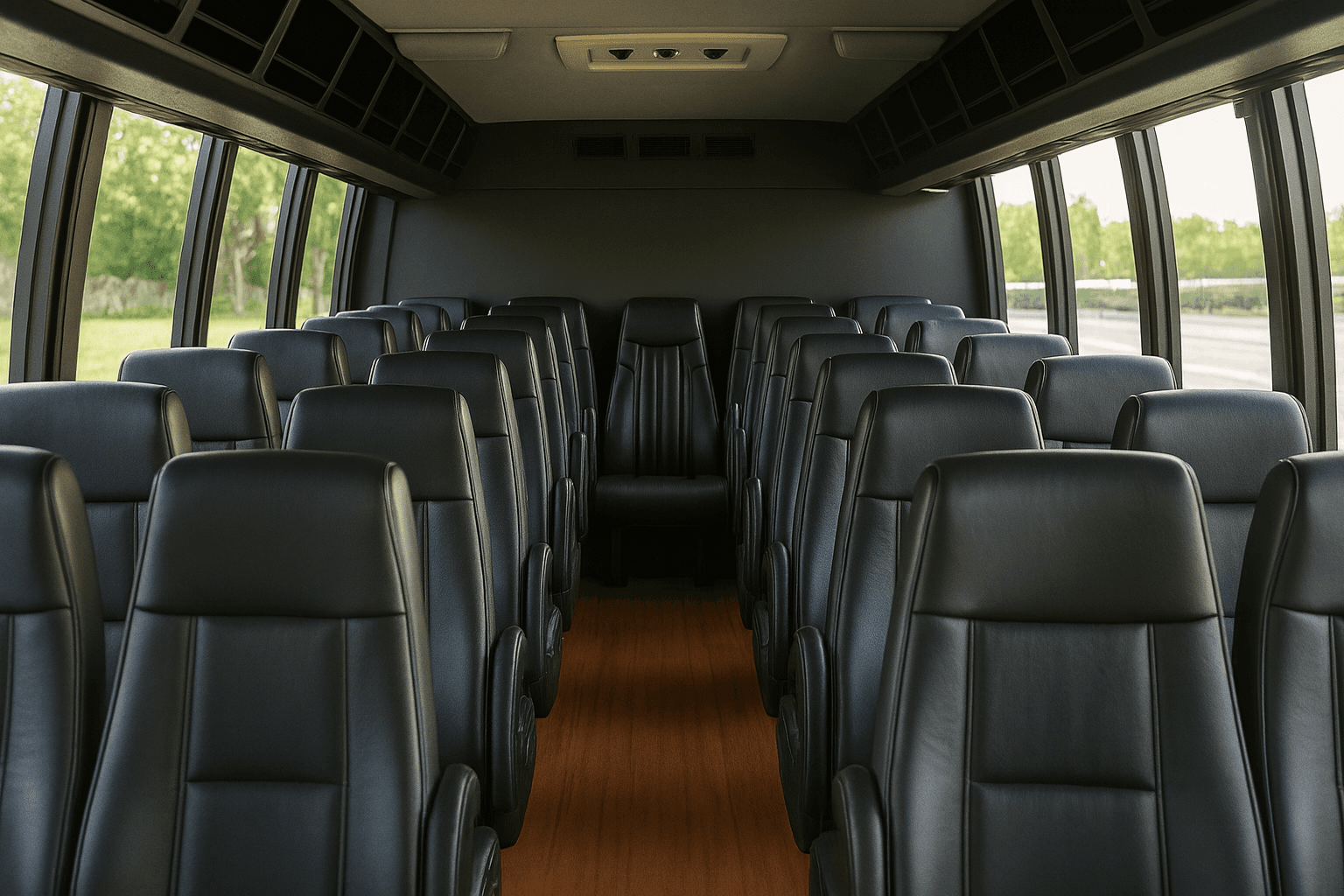 24-Passenger Coach Bus interior view