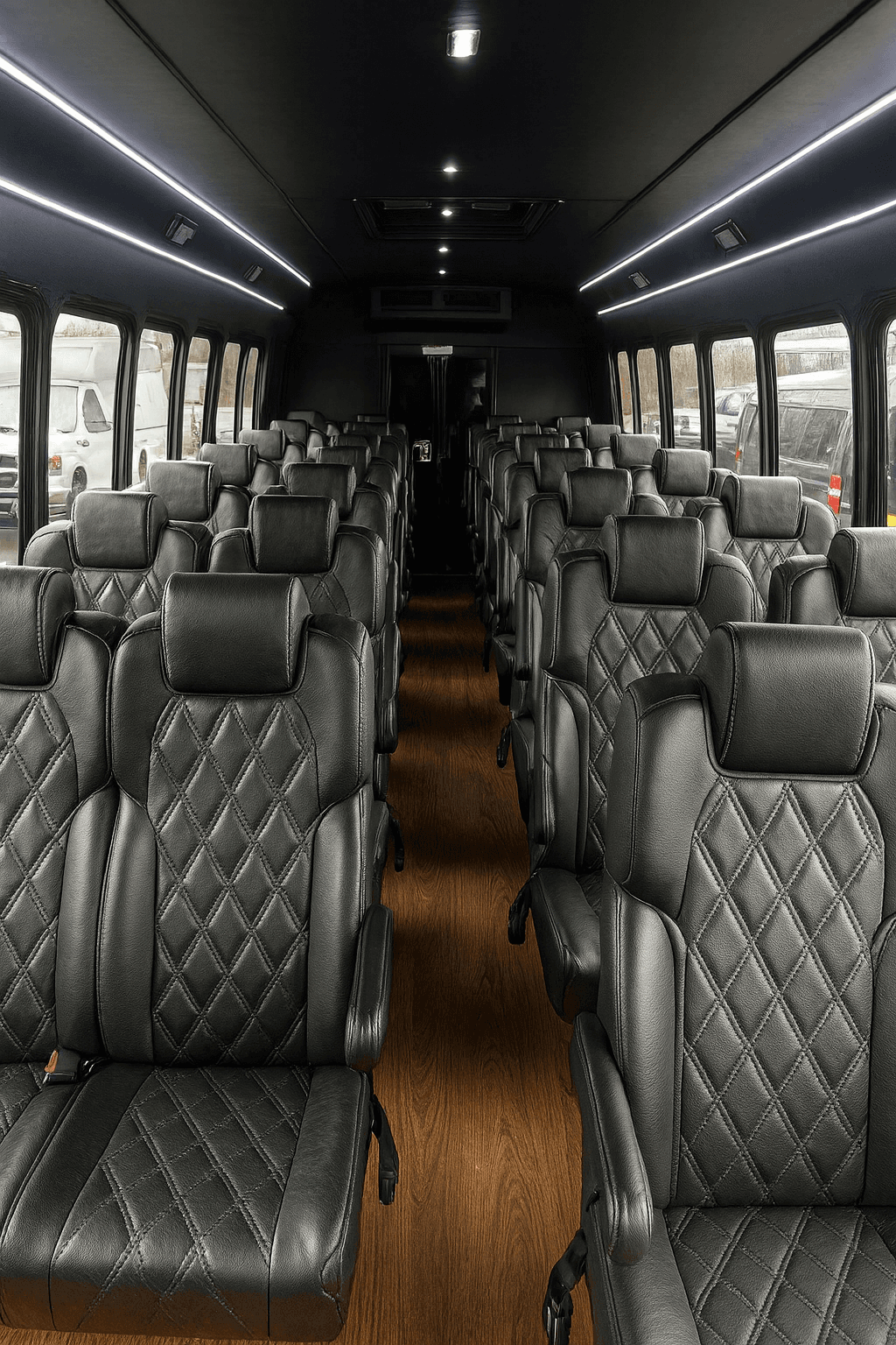 38-Passenger Coach Bus interior view