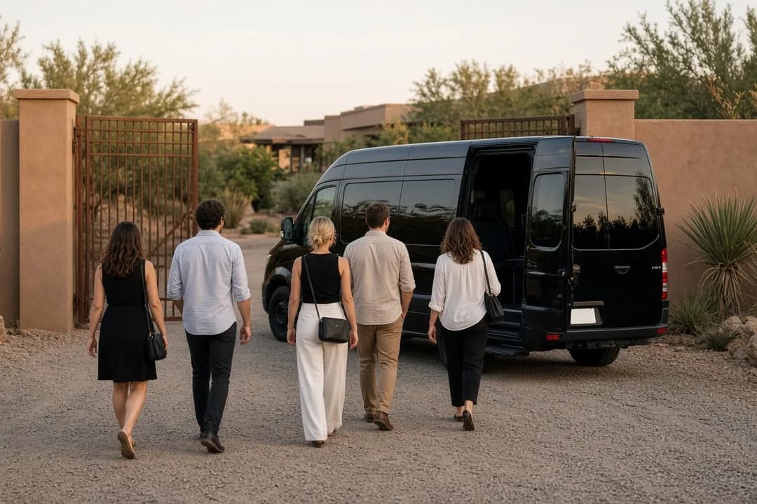 Paradise Valley, Arizona estates and resorts spread out below Camelback Mountain