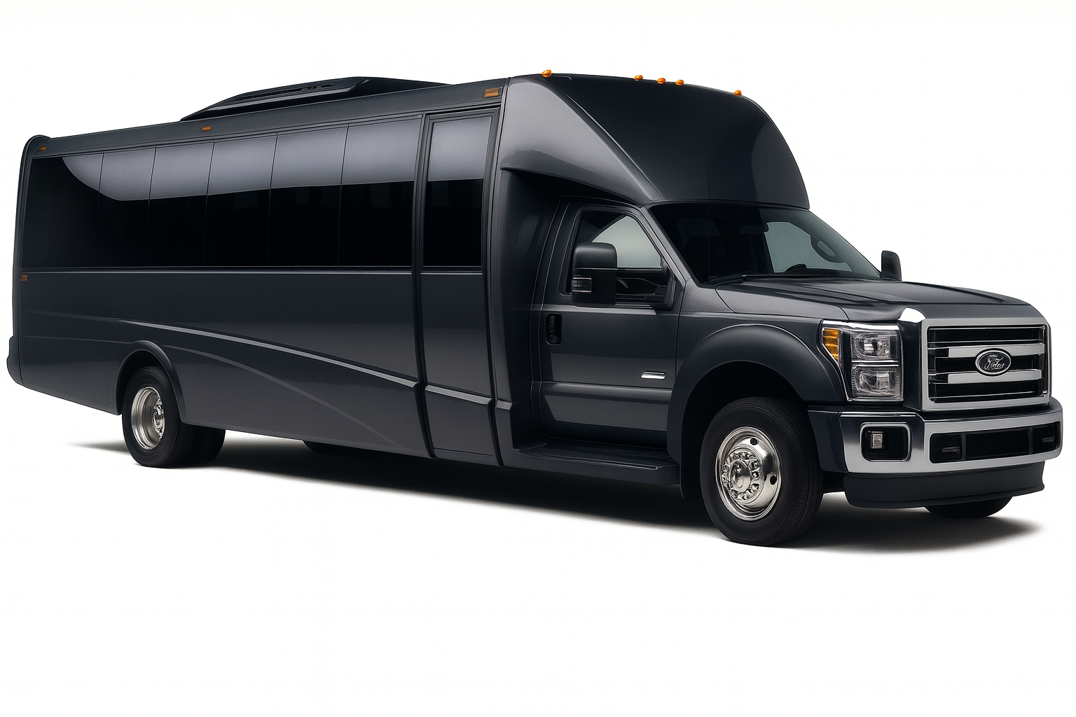 Party bus staged for an evening pickup in the Phoenix East Valley