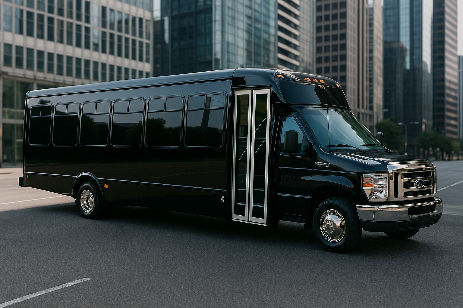 Shuttle bus with accessible boarding options for Phoenix group travel
